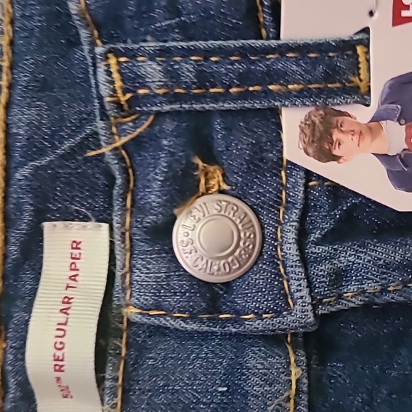 LEVIS BOYS 502 REGULAR TAPER STRETCH BLUE JEANS SIZE 4 REGULAR - Picture 7 of 12
